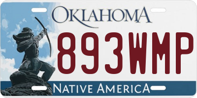 OK license plate 893WMP