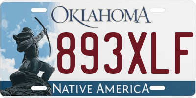 OK license plate 893XLF