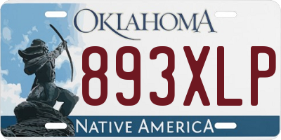 OK license plate 893XLP