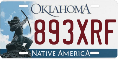 OK license plate 893XRF