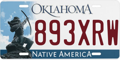 OK license plate 893XRW