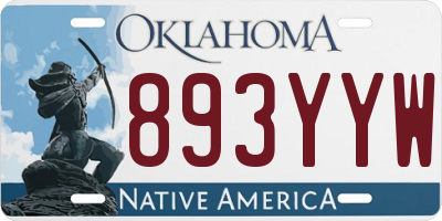 OK license plate 893YYW