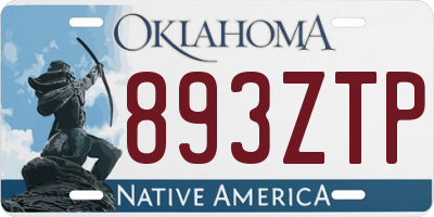 OK license plate 893ZTP