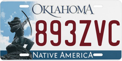 OK license plate 893ZVC