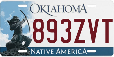 OK license plate 893ZVT