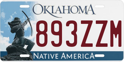 OK license plate 893ZZM