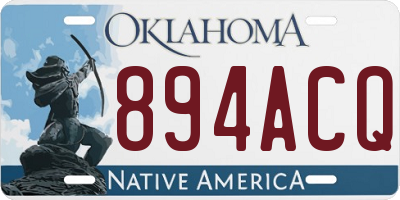 OK license plate 894ACQ