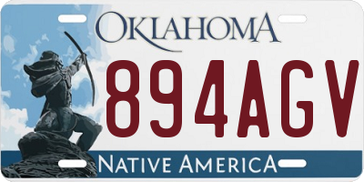 OK license plate 894AGV