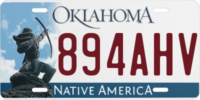 OK license plate 894AHV