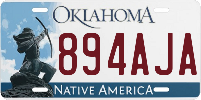 OK license plate 894AJA