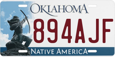 OK license plate 894AJF