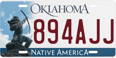 OK license plate 894AJJ