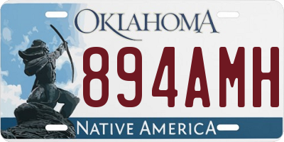 OK license plate 894AMH