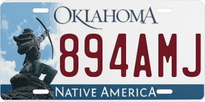 OK license plate 894AMJ