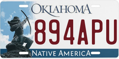 OK license plate 894APU
