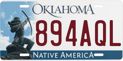 OK license plate 894AQL