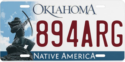 OK license plate 894ARG