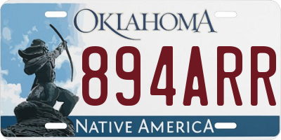 OK license plate 894ARR