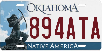 OK license plate 894ATA