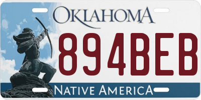 OK license plate 894BEB