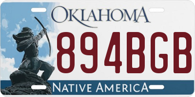 OK license plate 894BGB