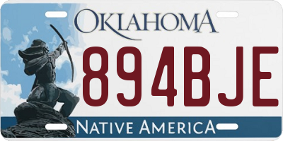 OK license plate 894BJE