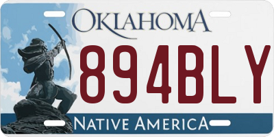 OK license plate 894BLY