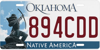 OK license plate 894CDD