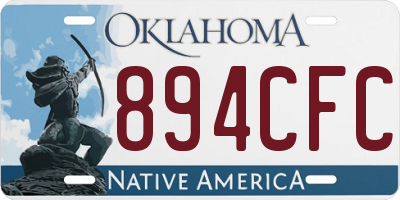 OK license plate 894CFC