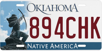 OK license plate 894CHK