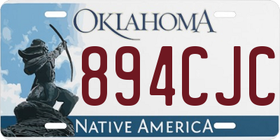 OK license plate 894CJC
