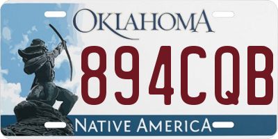 OK license plate 894CQB