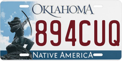 OK license plate 894CUQ
