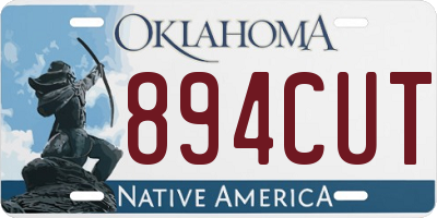 OK license plate 894CUT