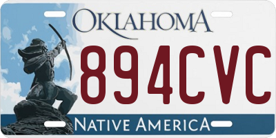 OK license plate 894CVC