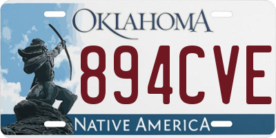 OK license plate 894CVE