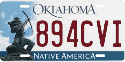 OK license plate 894CVI