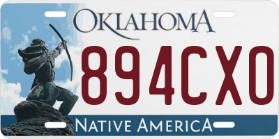 OK license plate 894CXO