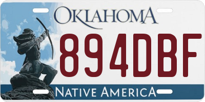 OK license plate 894DBF