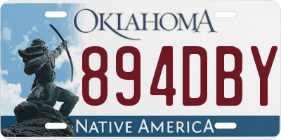 OK license plate 894DBY