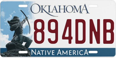 OK license plate 894DNB
