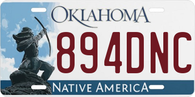 OK license plate 894DNC