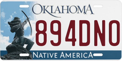 OK license plate 894DNO