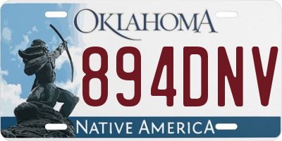 OK license plate 894DNV