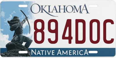 OK license plate 894DOC
