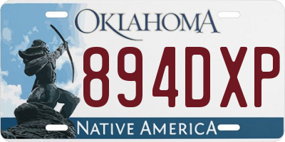 OK license plate 894DXP