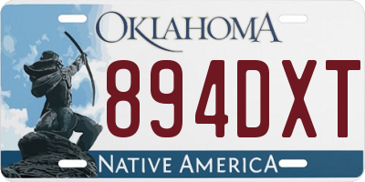 OK license plate 894DXT