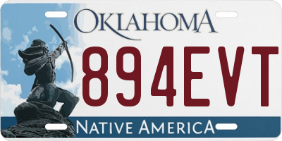 OK license plate 894EVT