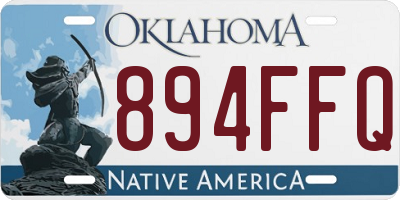 OK license plate 894FFQ