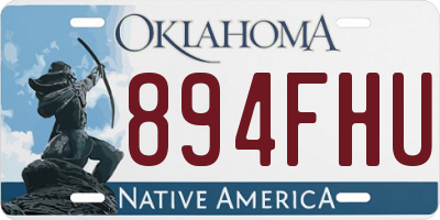 OK license plate 894FHU